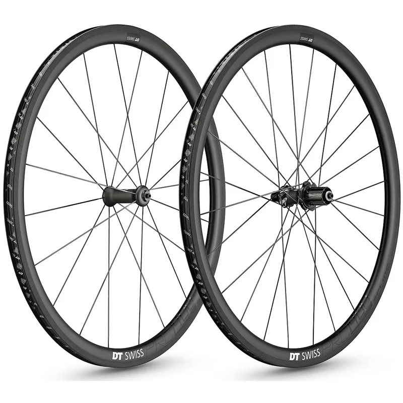 DT PRC 1400 SPLINE disc brake carbon clincher 35 x 18 mm rim Wheelset